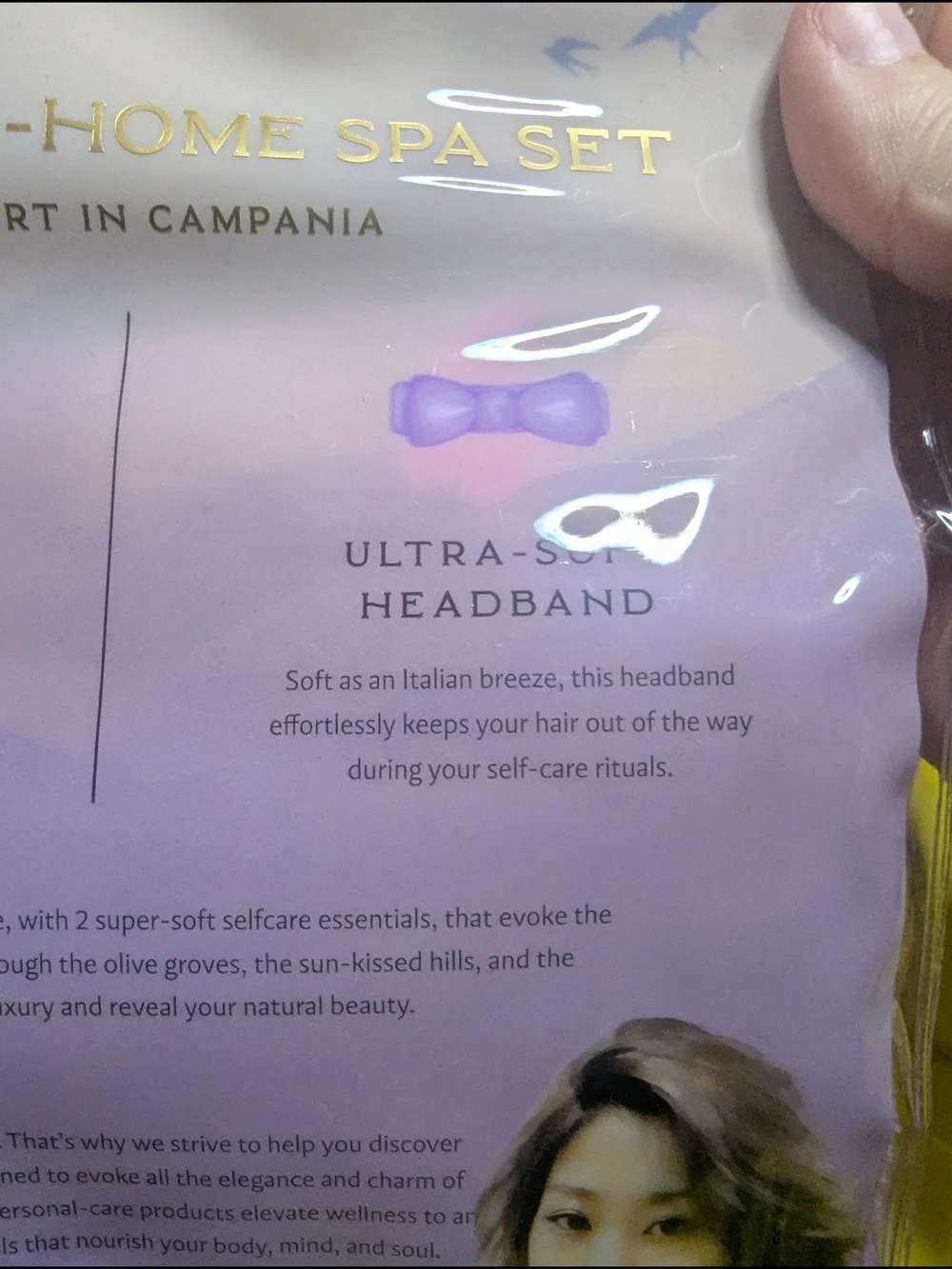Bella Ciao 2-Piece Spa Hair Turban & Headband Set O/S Purple
